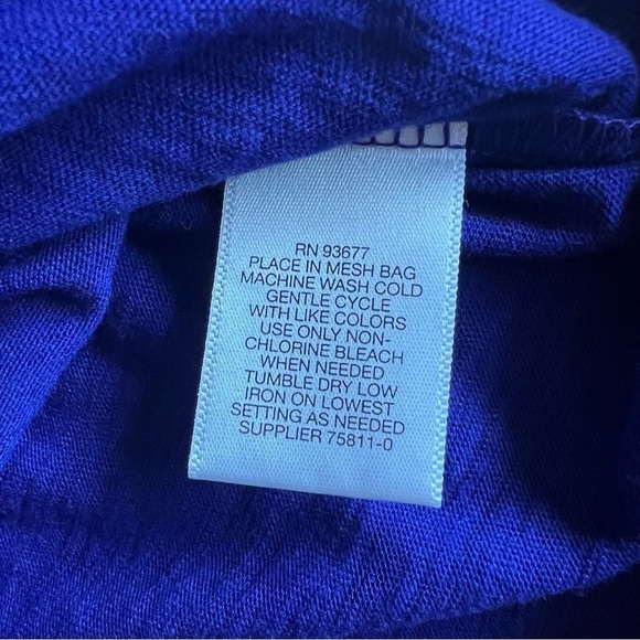 NWT-Liz Claiborne Sleeveless Purple Front Lace Tank Top - Picture 8 of 10